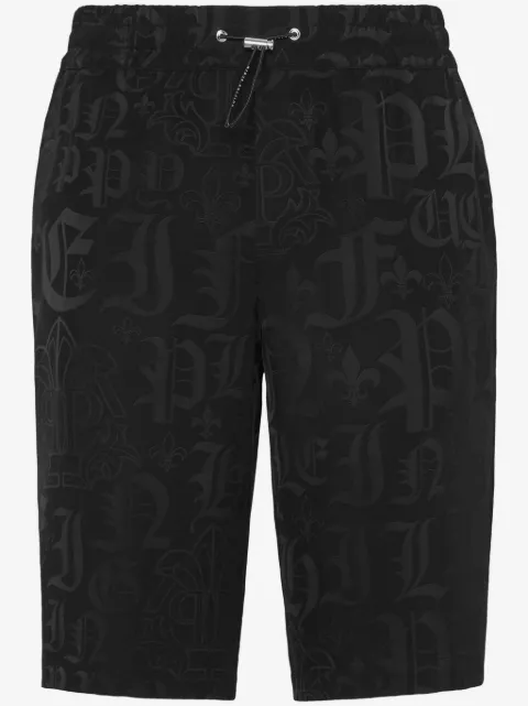 Philipp Plein bermudas con monograma en jacquard