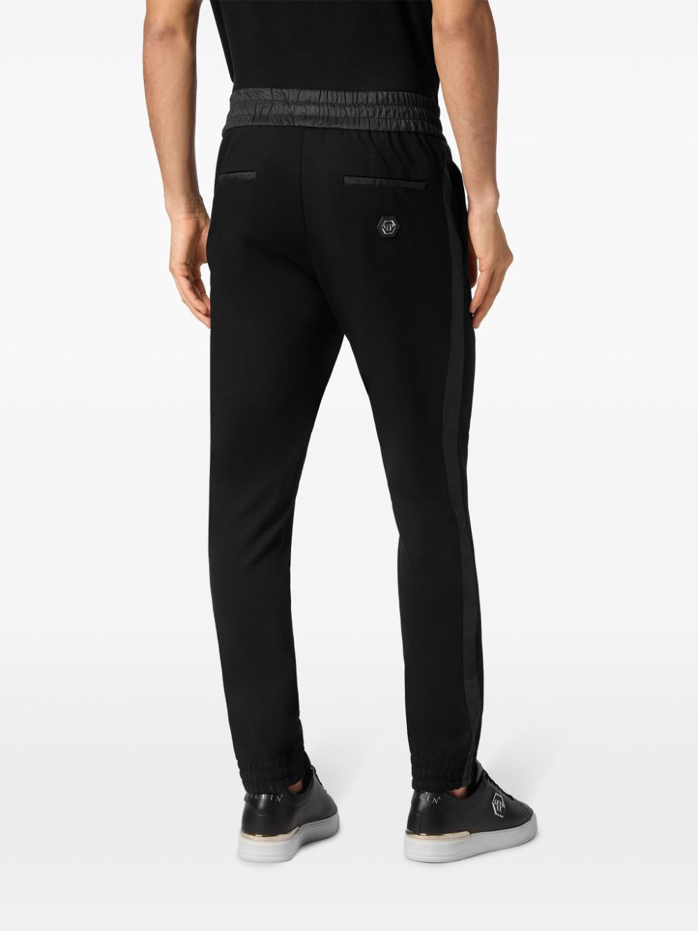 Shop Philipp Plein Contrasting Jogging Trousers In Black