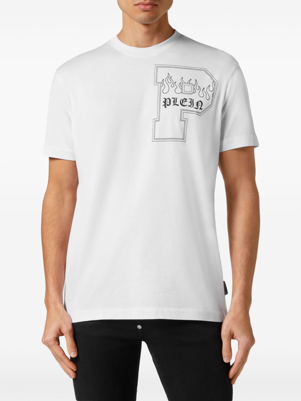 Philipp Plein SS T-shirt met ronde hals en print - Wit