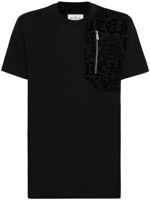 Philipp Plein logo-panel zip-detail T-shirt Men