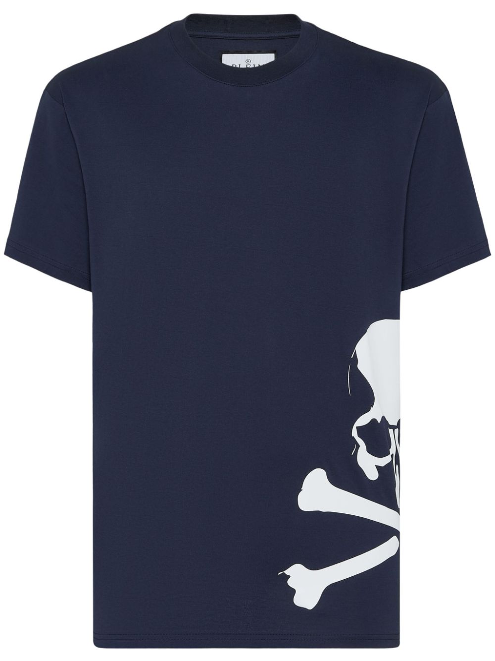 Philipp Plein Skull & Bones Cotton T-shirt In Blue