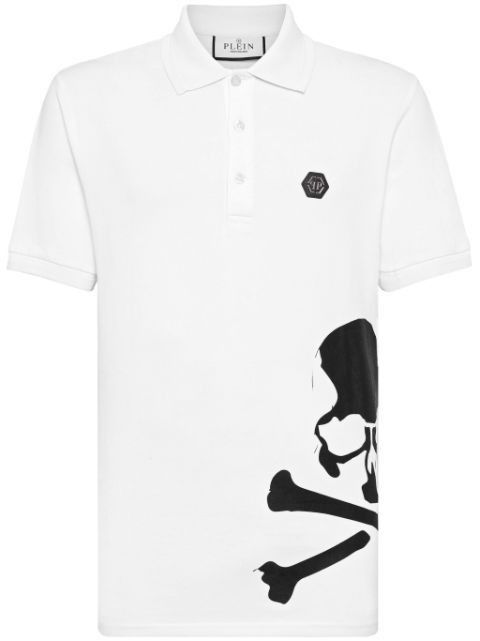 Philipp Plein Skull & Bones cotton polo shirt Men