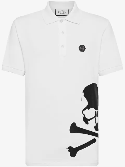 Philipp Plein Skull & Bones cotton polo shirt