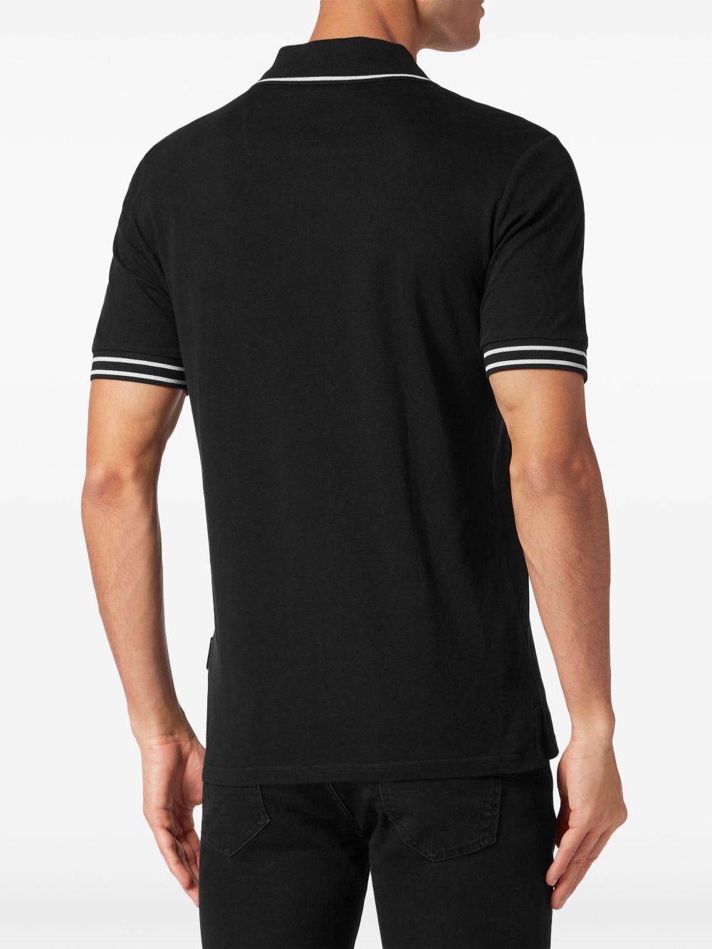 Cheap Philipp Plein logo-applique cotton polo shirt Men