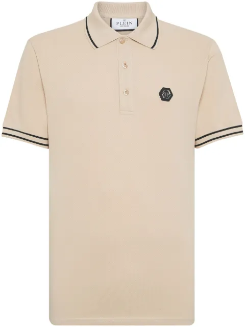 Philipp Plein logo-appliqué cotton polo shirt