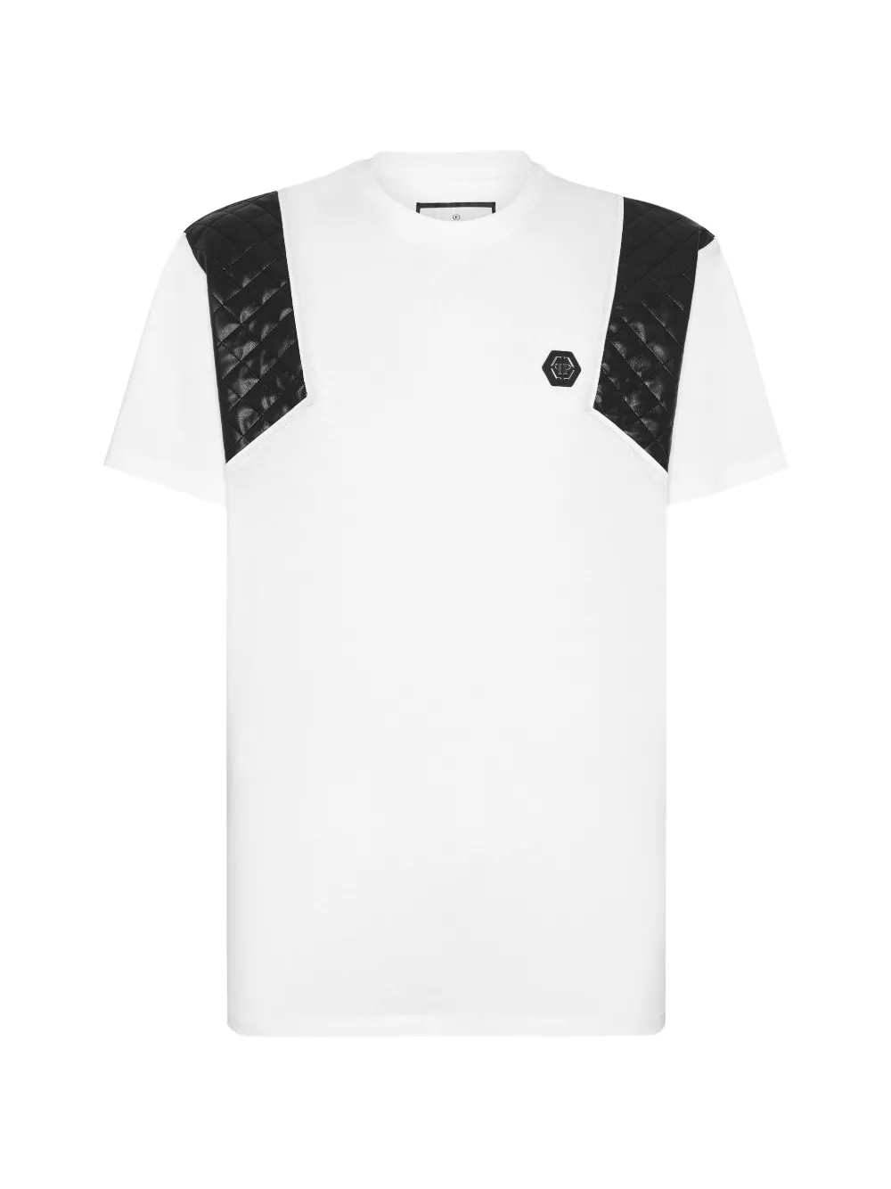 Philipp Plein T-shirt con inserto trapuntato - Bianco