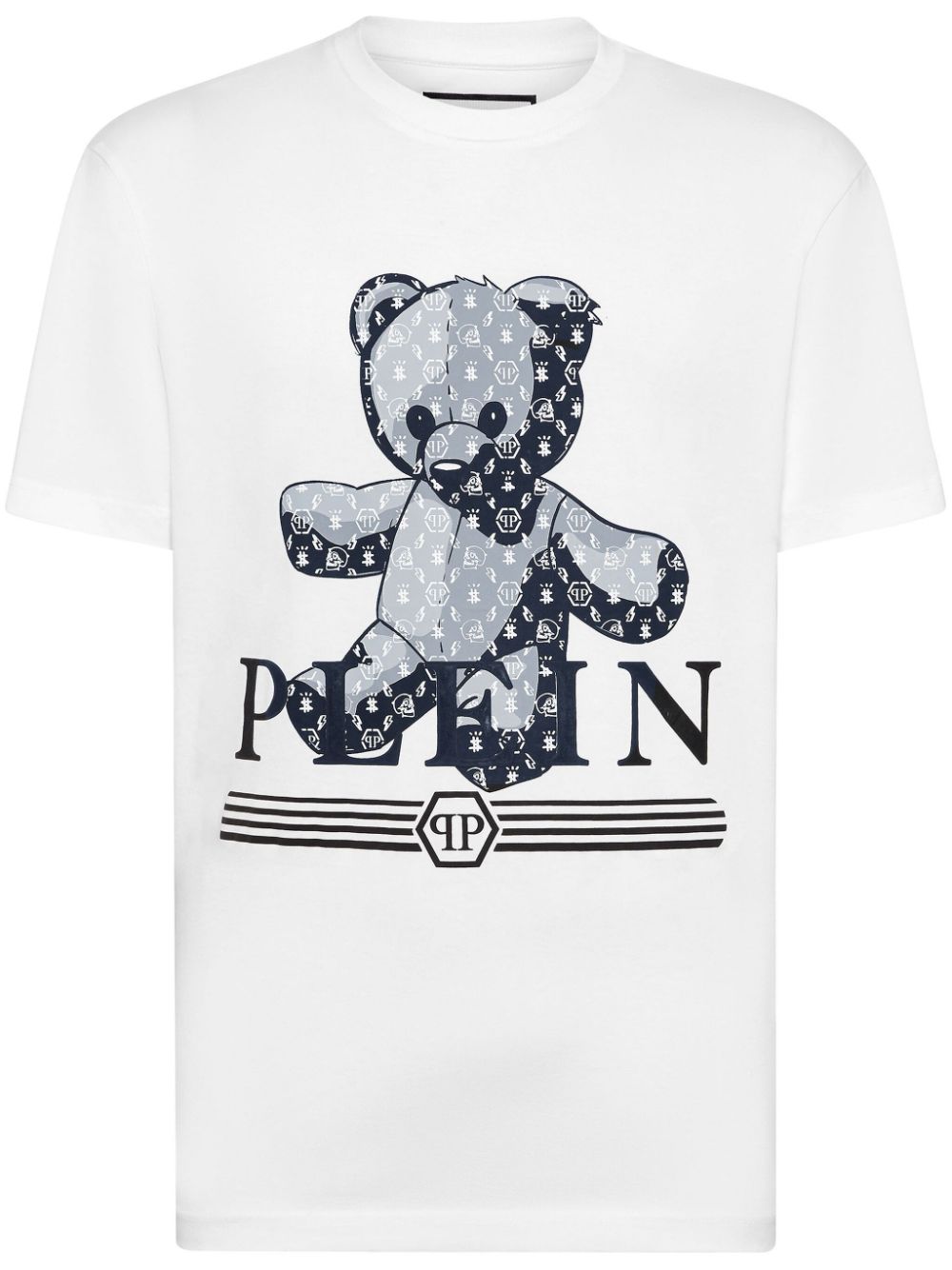 Philipp Plein Teddy Bear Cotton T-shirt In White