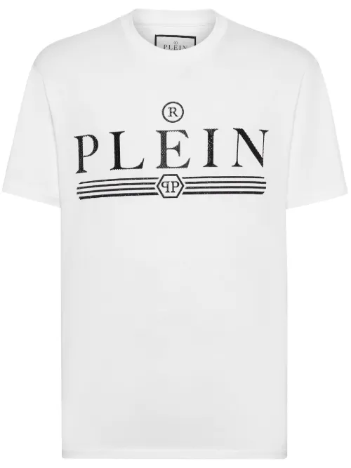 T-shirt en coton à logo strassé - Philipp Plein - Modalova