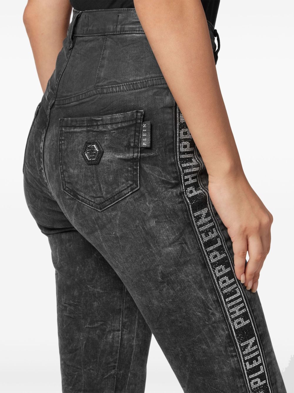 Philipp Plein crystal-embellished skinny jeans Women