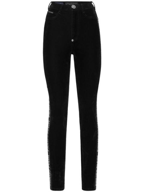 Philipp Plein vaqueros skinny con detalle de cristales