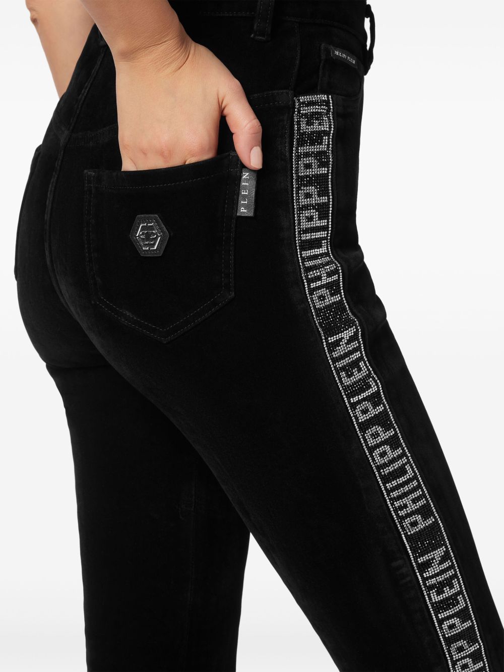 Philipp Plein crystal-embellished skinny jeans Women