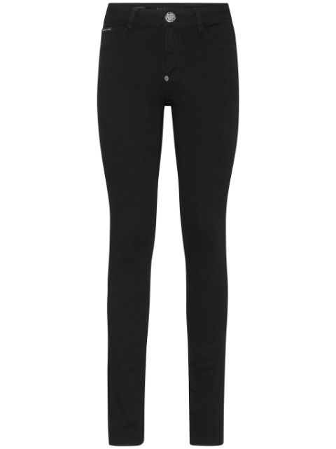 Philipp Plein logo-applique mid-rise skinny jeans Women