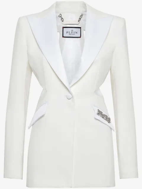 Philipp Plein cut-out satin blazer