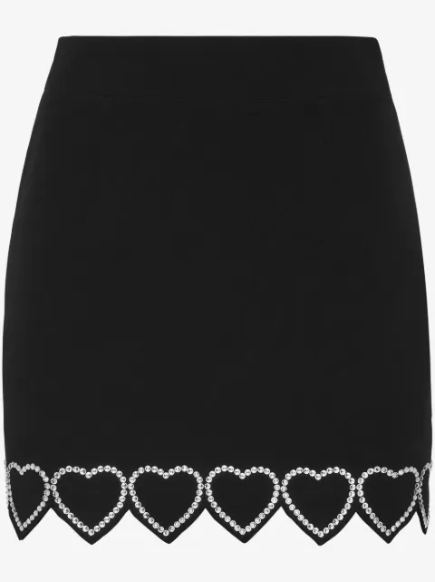Philipp Plein heart-embellished mini skirt