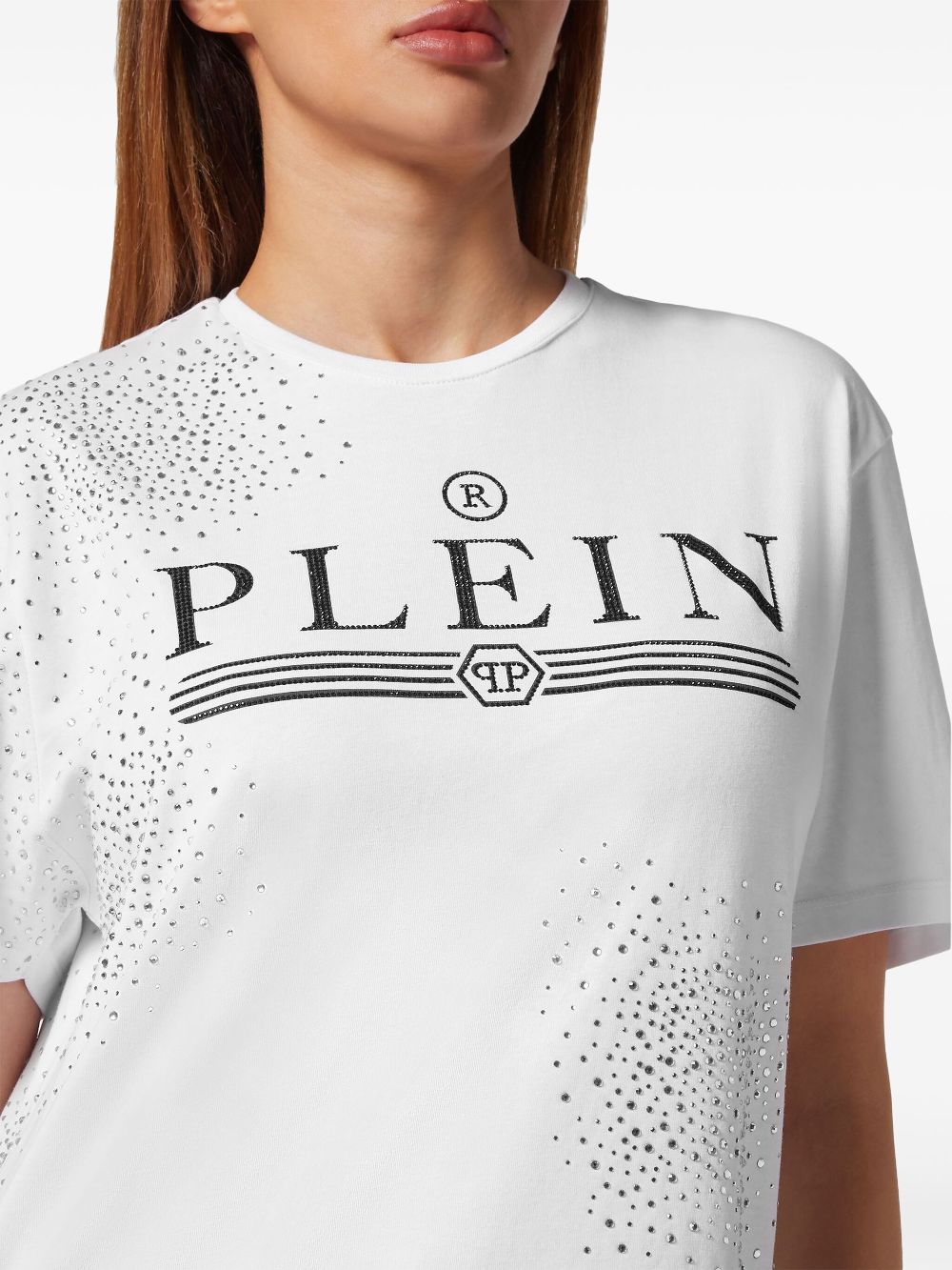 Philipp Plein crystal-embellished cotton T-shirt Women