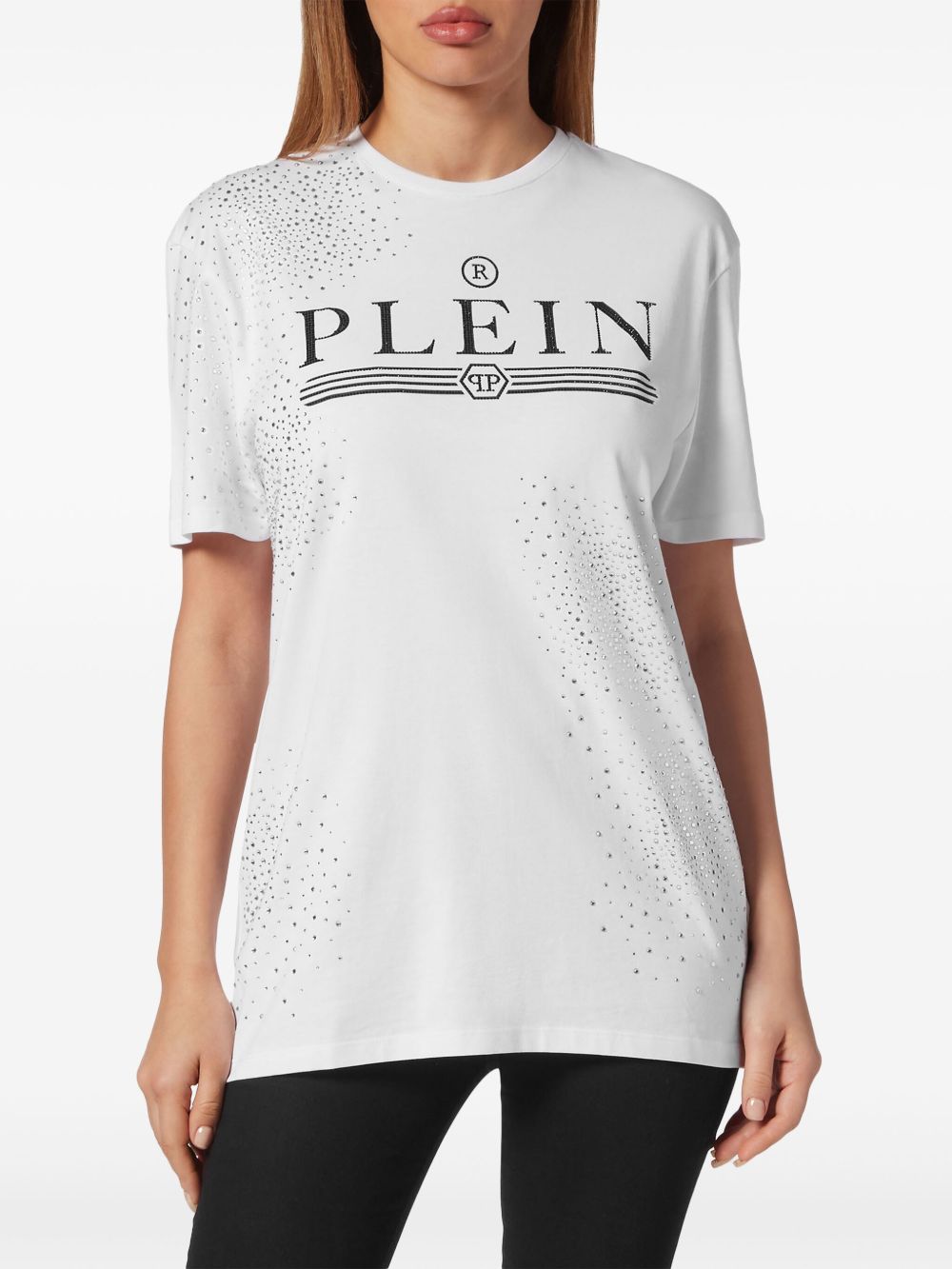 Philipp Plein crystal-embellished cotton T-shirt Women