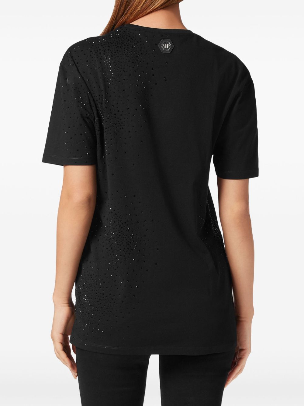 Philipp Plein crystal-embellished cotton T-shirt Women