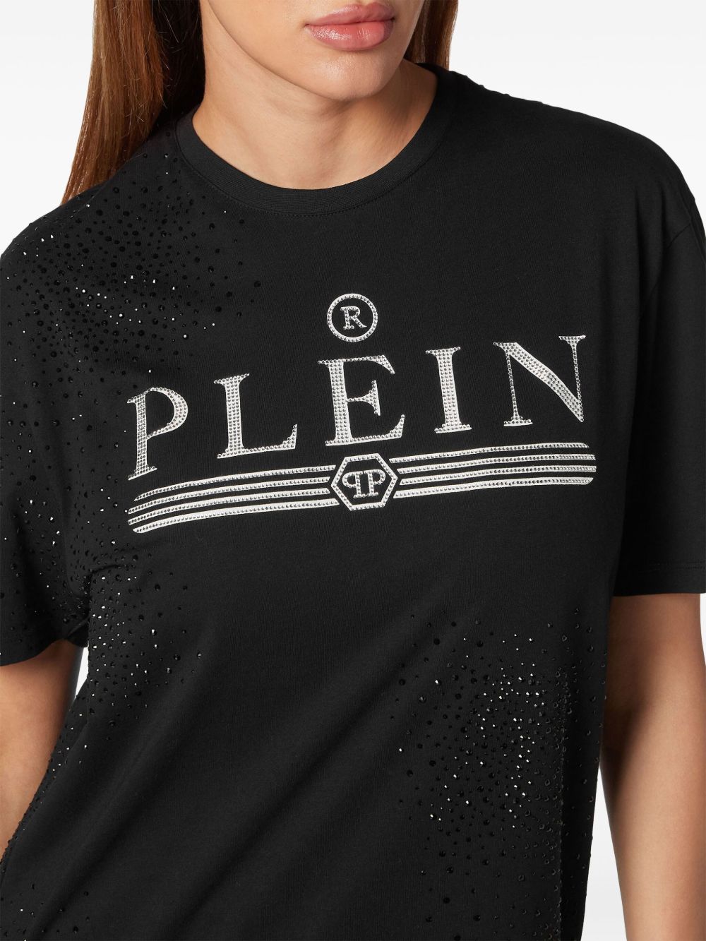 Philipp Plein crystal-embellished cotton T-shirt Women