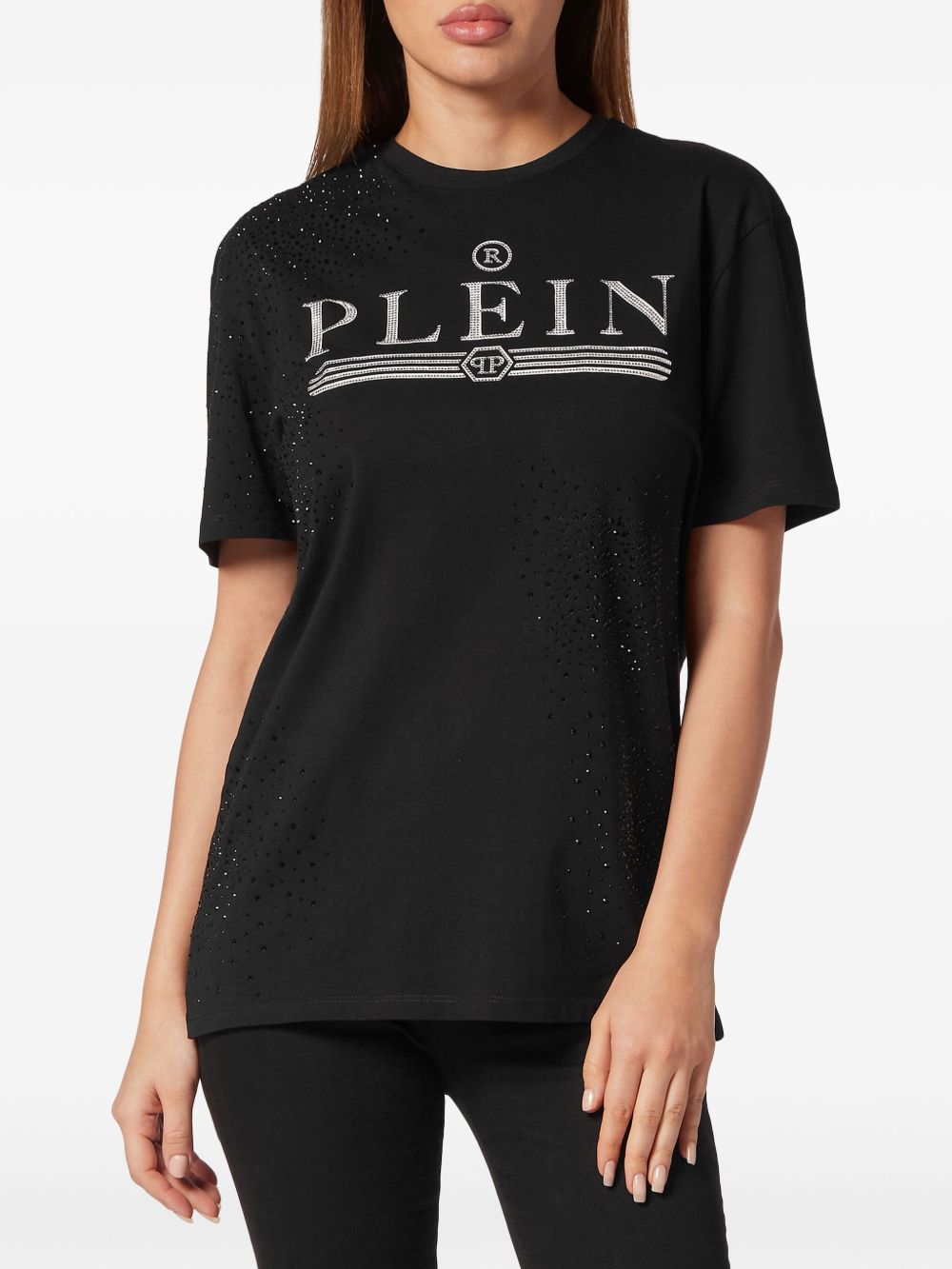 Philipp Plein crystal-embellished cotton T-shirt Women