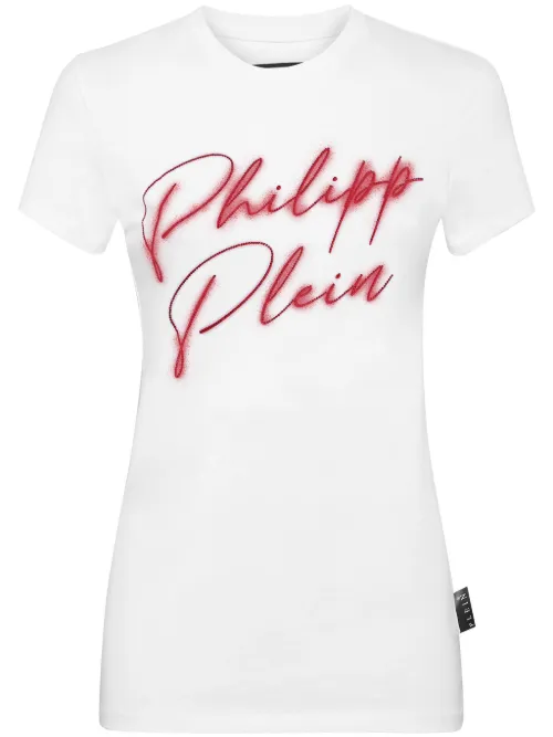 T-shirt en coton à logo strassé - Philipp Plein - Modalova