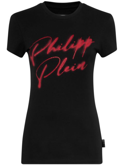 Philipp Plein crystal-embellished cotton T-shirt Women