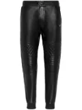 Philipp Plein leather quilted jogging trousers - Black