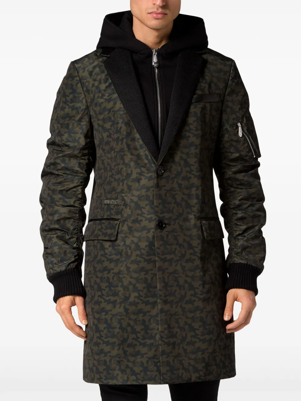 Philipp Plein Jas met camouflageprint Zwart