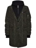Philipp Plein layered camouflage-pattern coat - Black