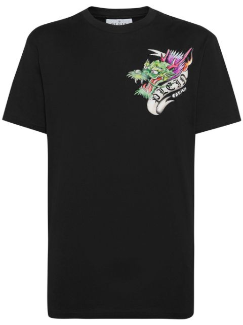 Philipp Plein Tattoo-print cotton T-shirt Men