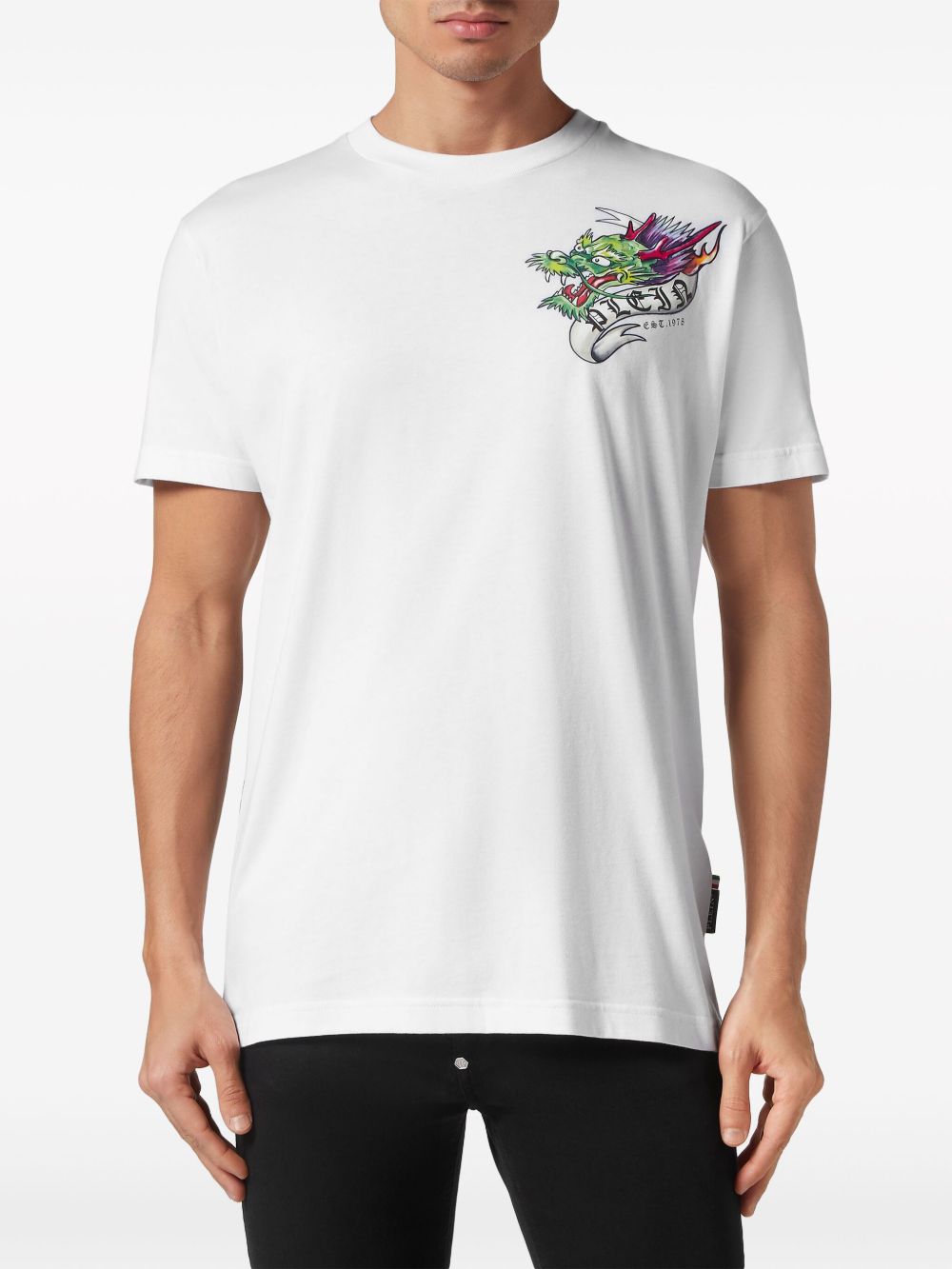 Philipp Plein Tattoo-print cotton T-shirt Men