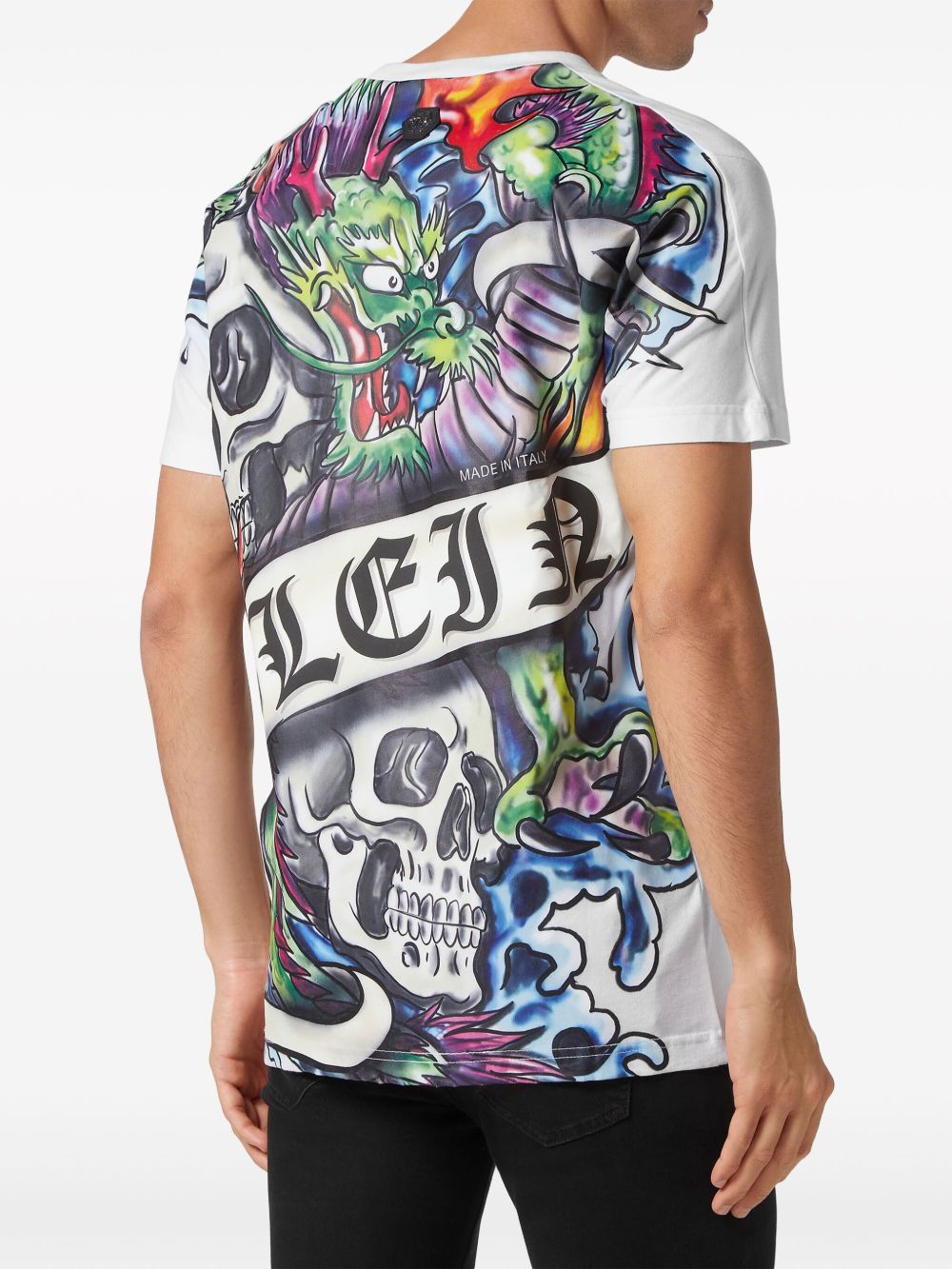 Philipp Plein Tattoo-print cotton T-shirt Men