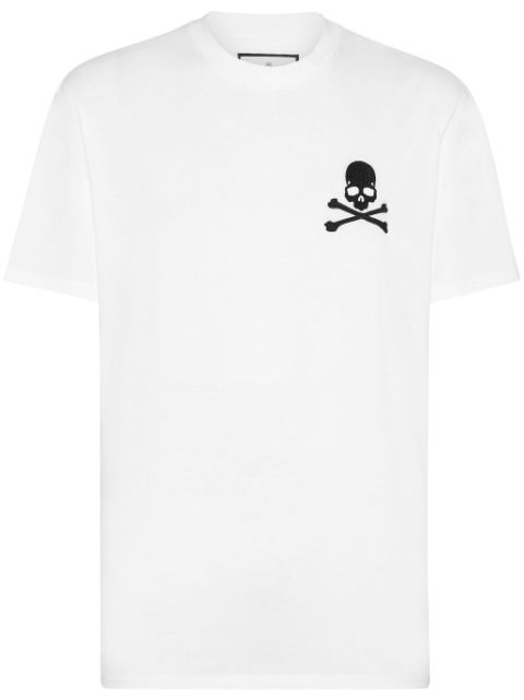 Philipp Plein skull-embroidery cotton T-shirt Men