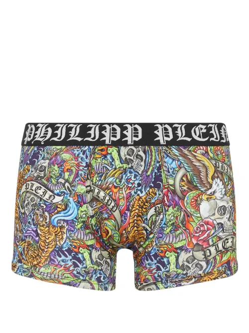 Boxer à imprimé tatouage - Philipp Plein - Modalova