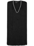 Philipp Plein fringed lurex minidress - Black