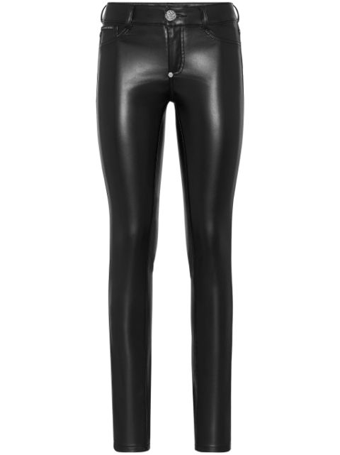 Philipp Plein skinny-cut faux-leather trousers Women