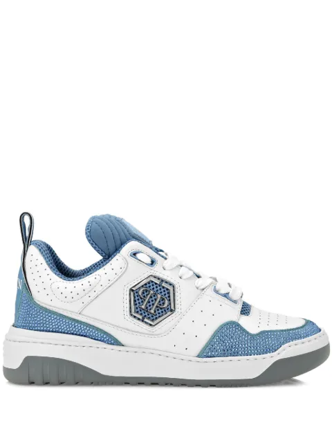 Philipp Plein Mix Crystal low-top leather sneakers FADSWSC2750PLE010N - 0