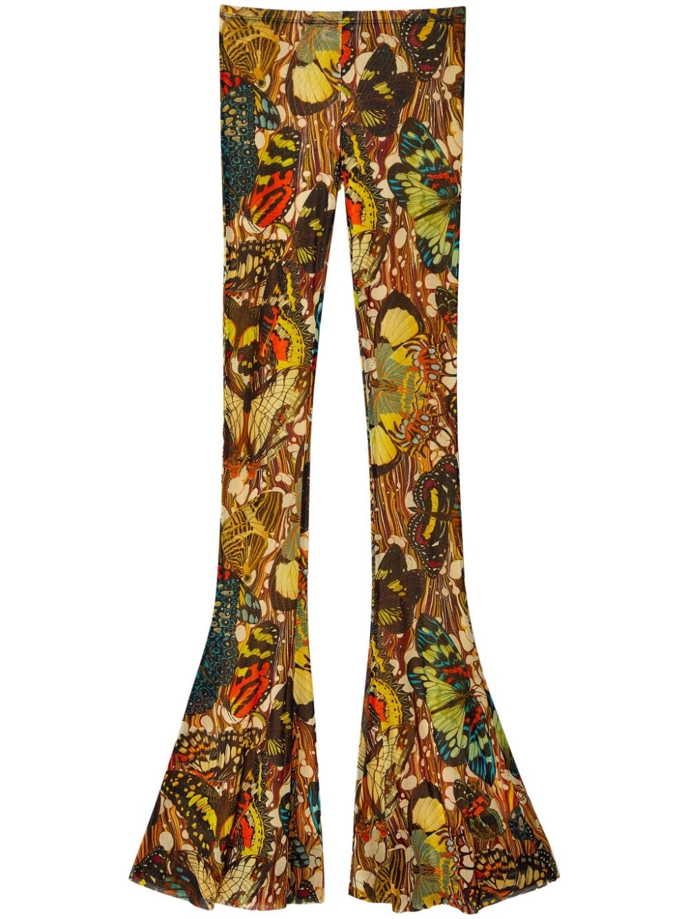 Jean Paul Gaultier Papillon broek met abstracte print Geel