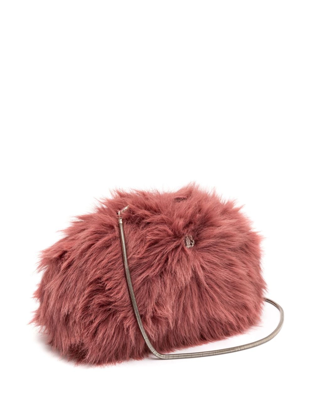 Shop Isla Teddy Faux-fur Shoulder Bag In Pink