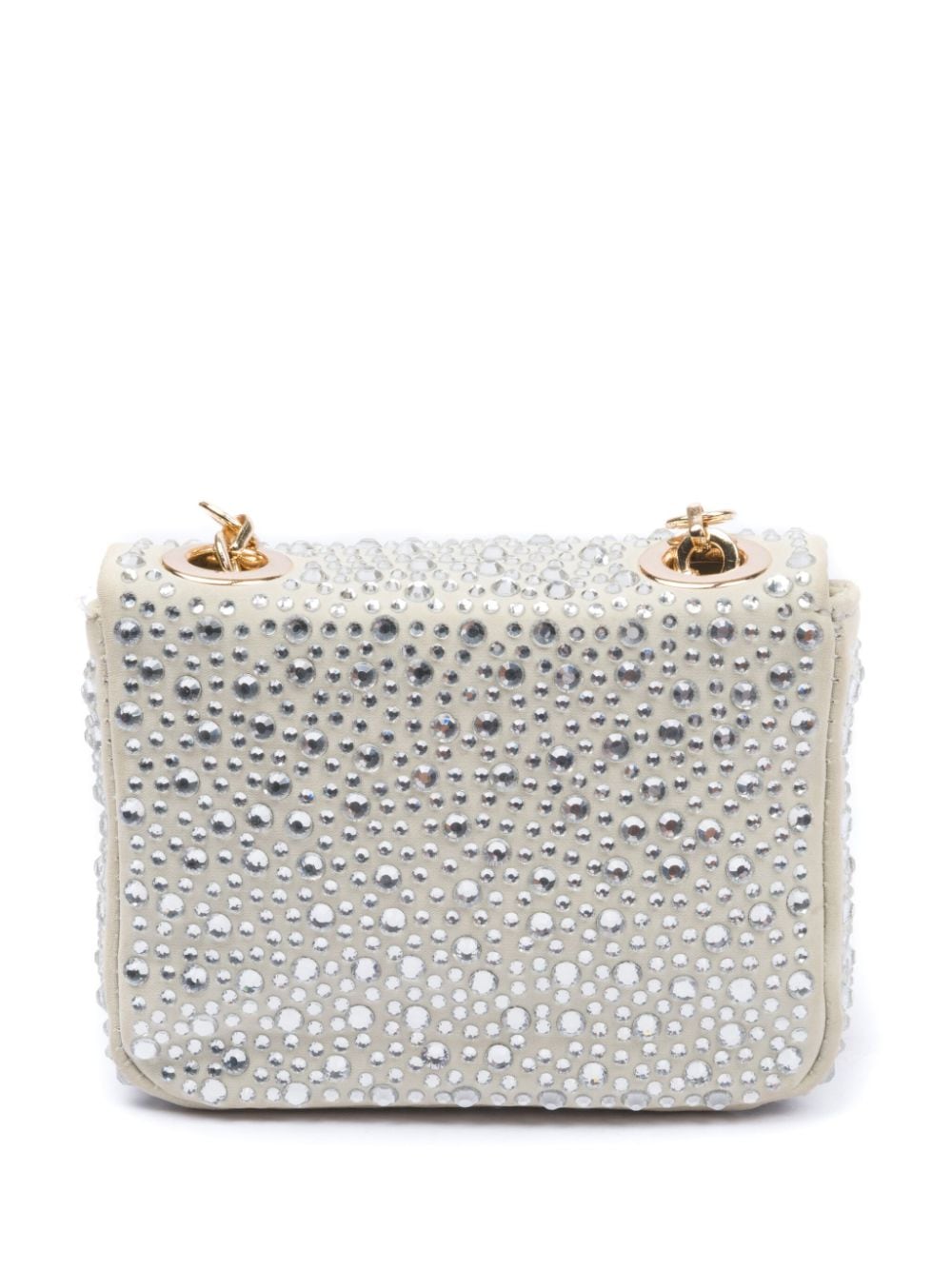 Shop Isla Nano Jolie Crystal-embellished Mini Bag In Silver