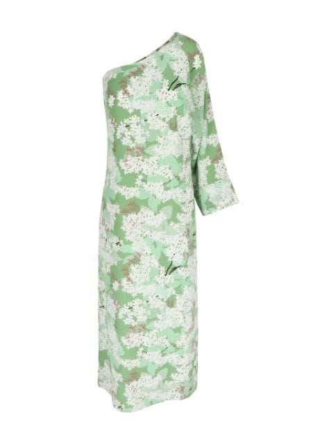 Bernadette Lola floral-print one-shoulder silk dress