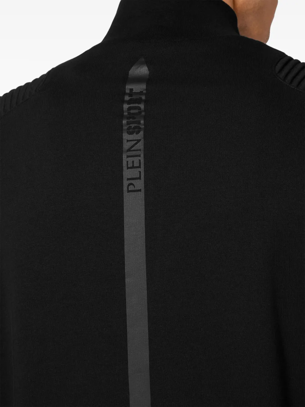 Plein Sport Jack met logopatch en geribbelde vlakken Zwart