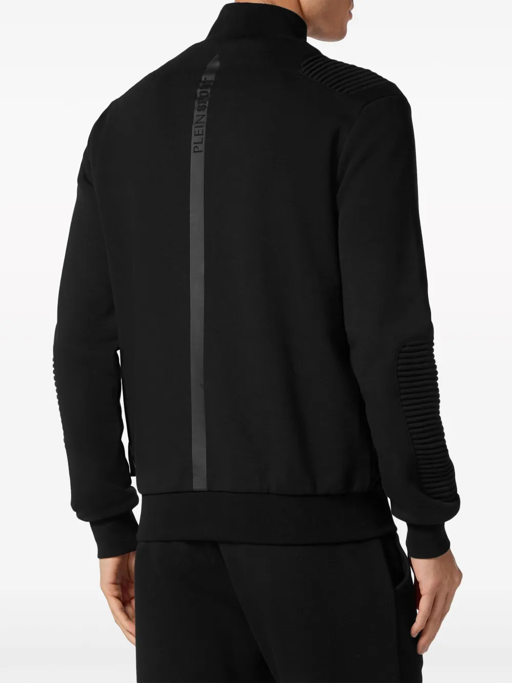Plein Sport Jack met logopatch en geribbelde vlakken Zwart