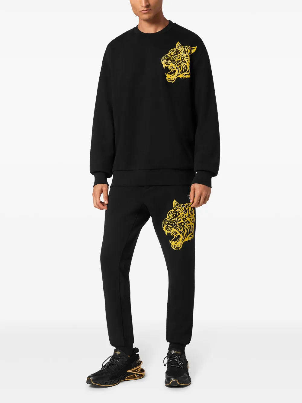 Plein Sport Tiger round-neck sweatshirt - Zwart