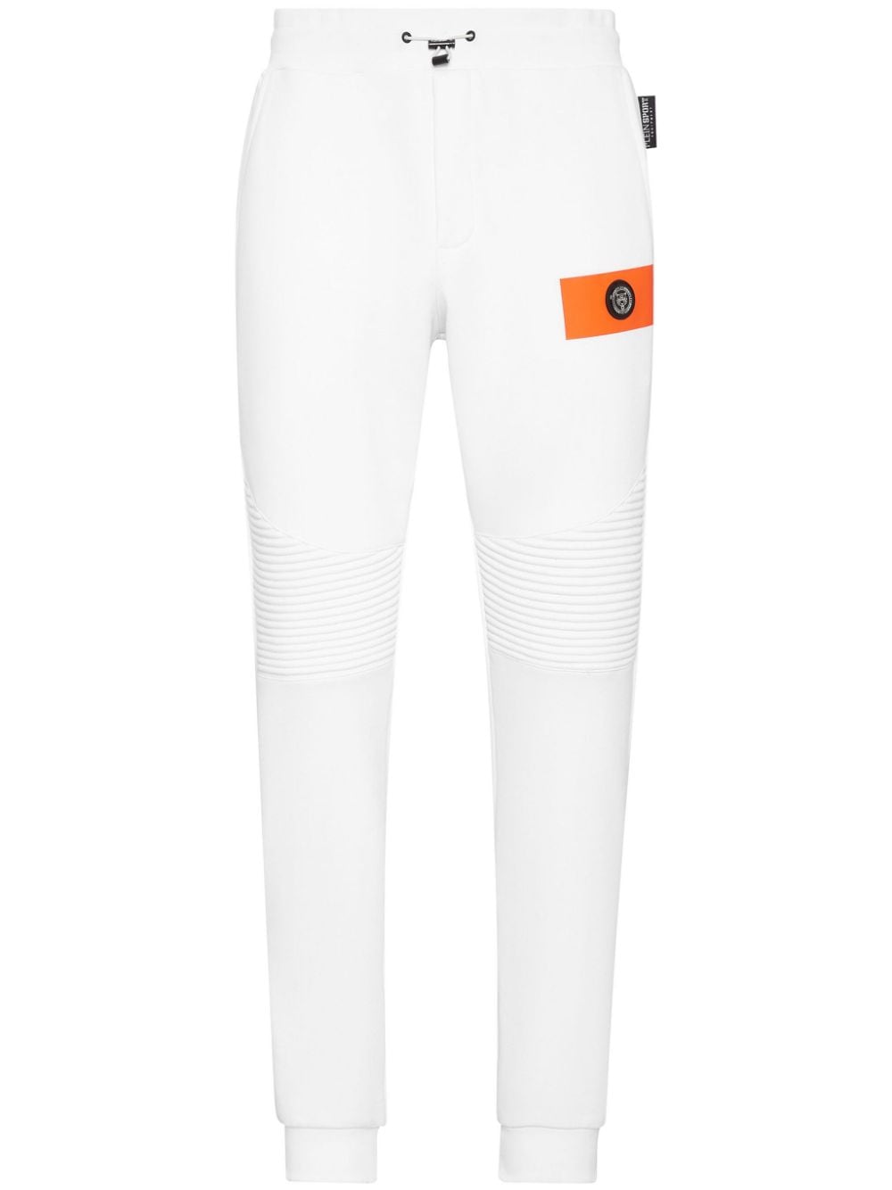 Plein Sport Ribbed Panelling Track Pants In White