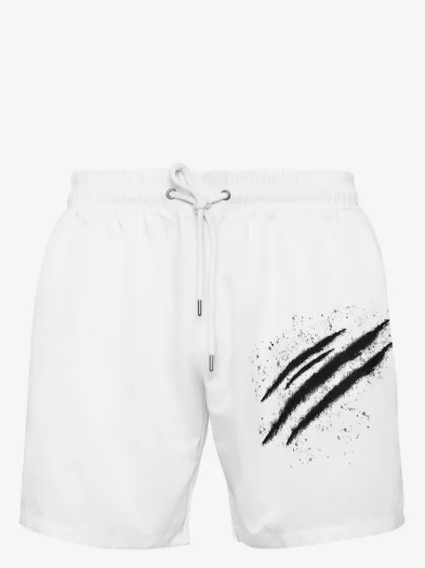 Plein Sport signature slash swim shorts