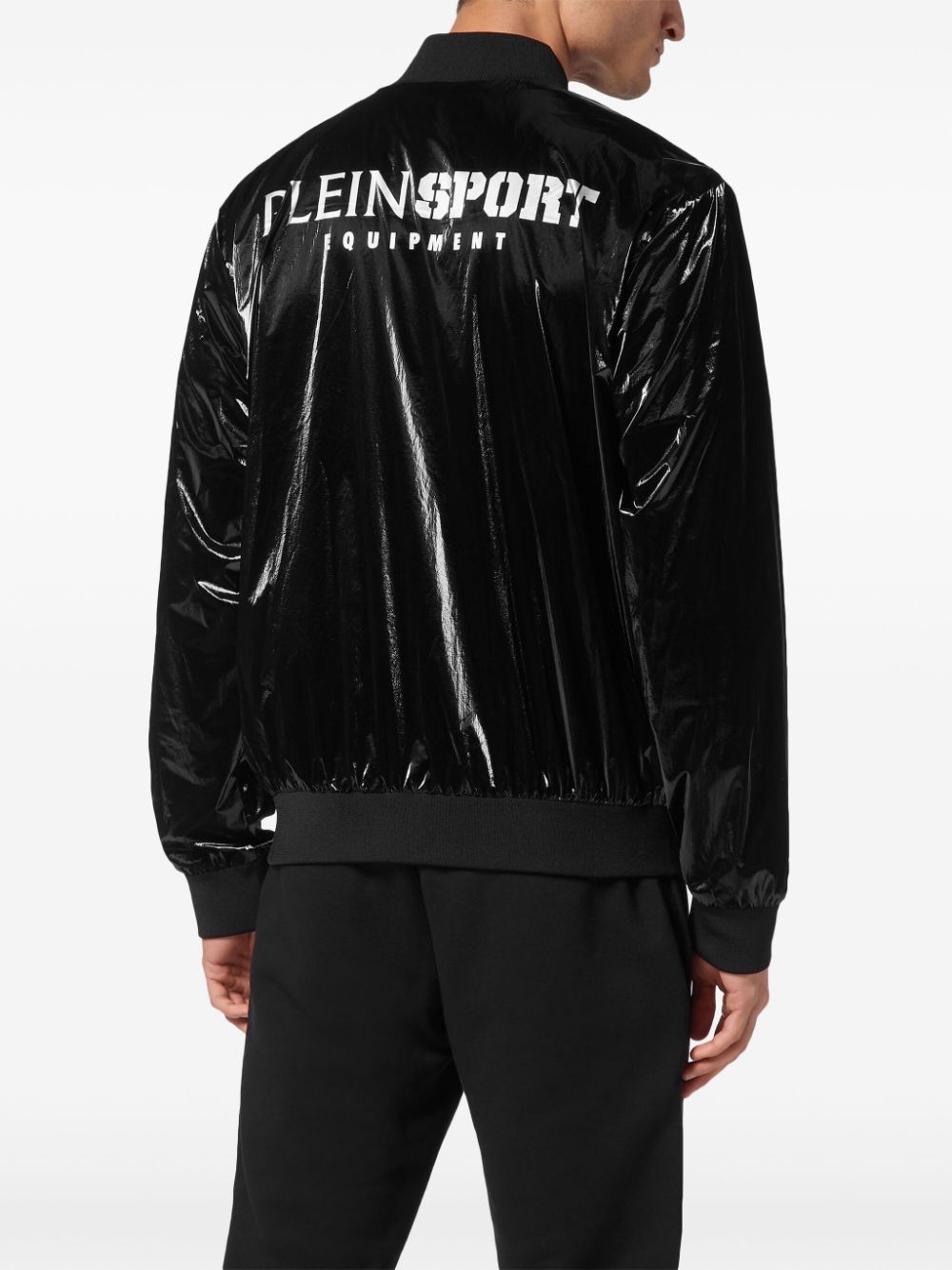 Shop Plein Sport Crease Bomber Jacket In Black