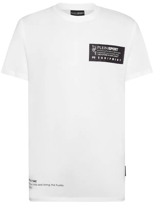 プレインスポーツスクエアブランドロゴホワイトTシャツ Plein Sport ロゴ Tシャツ | ホワイト | FARFETCH JP