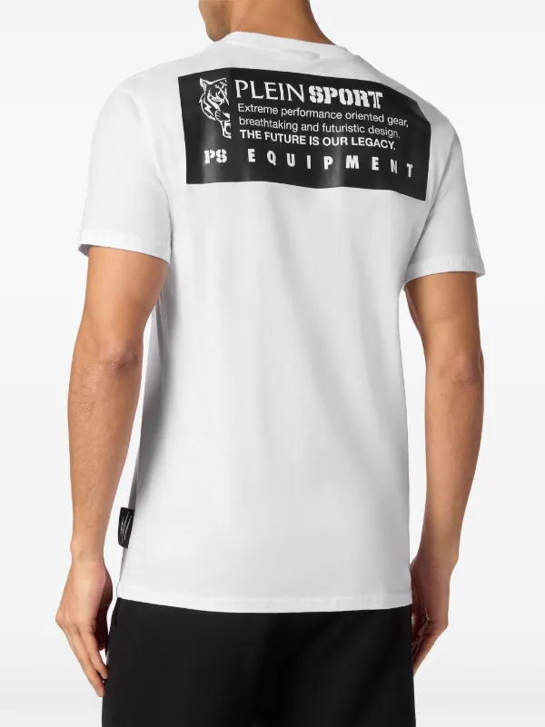 プレインスポーツスクエアブランドロゴホワイトTシャツ Plein Sport ロゴ Tシャツ | ホワイト | FARFETCH JP