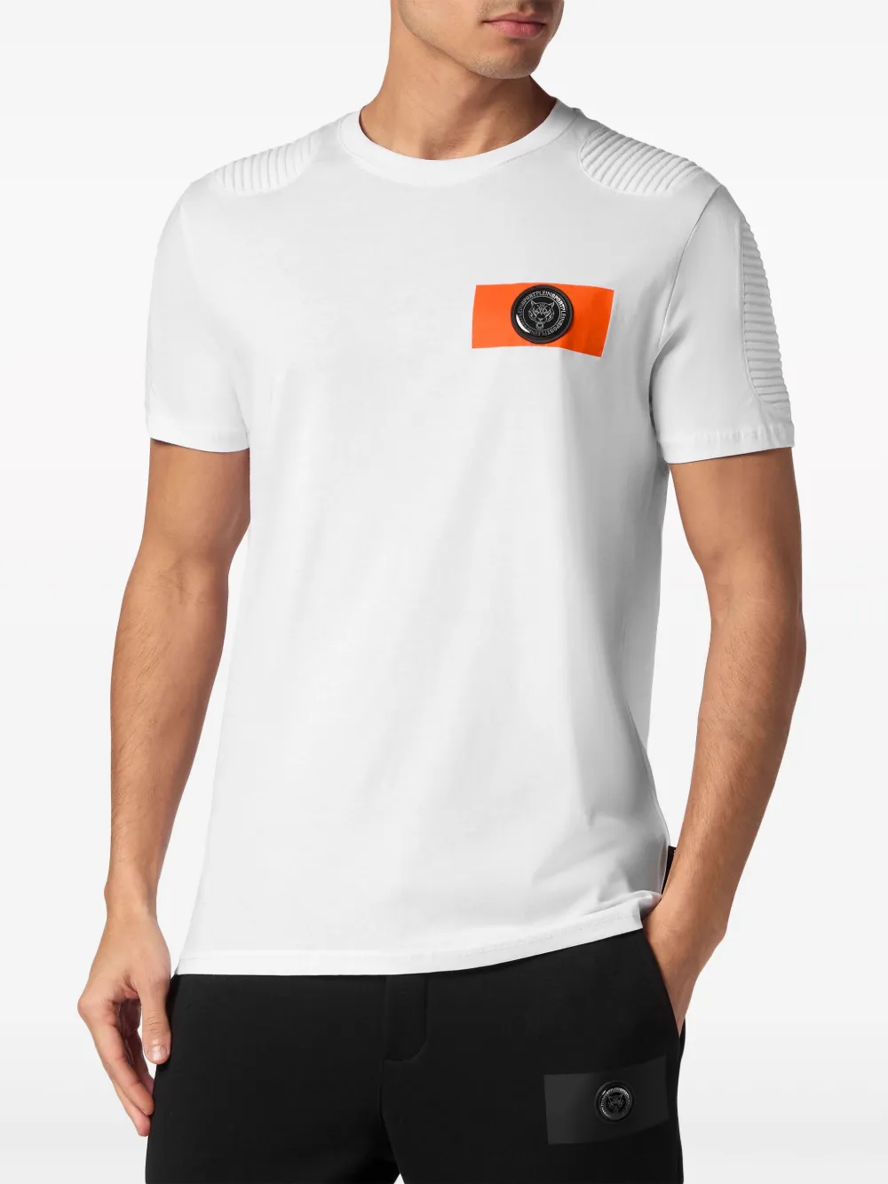 Plein Sport T-shirt met logopatch Wit