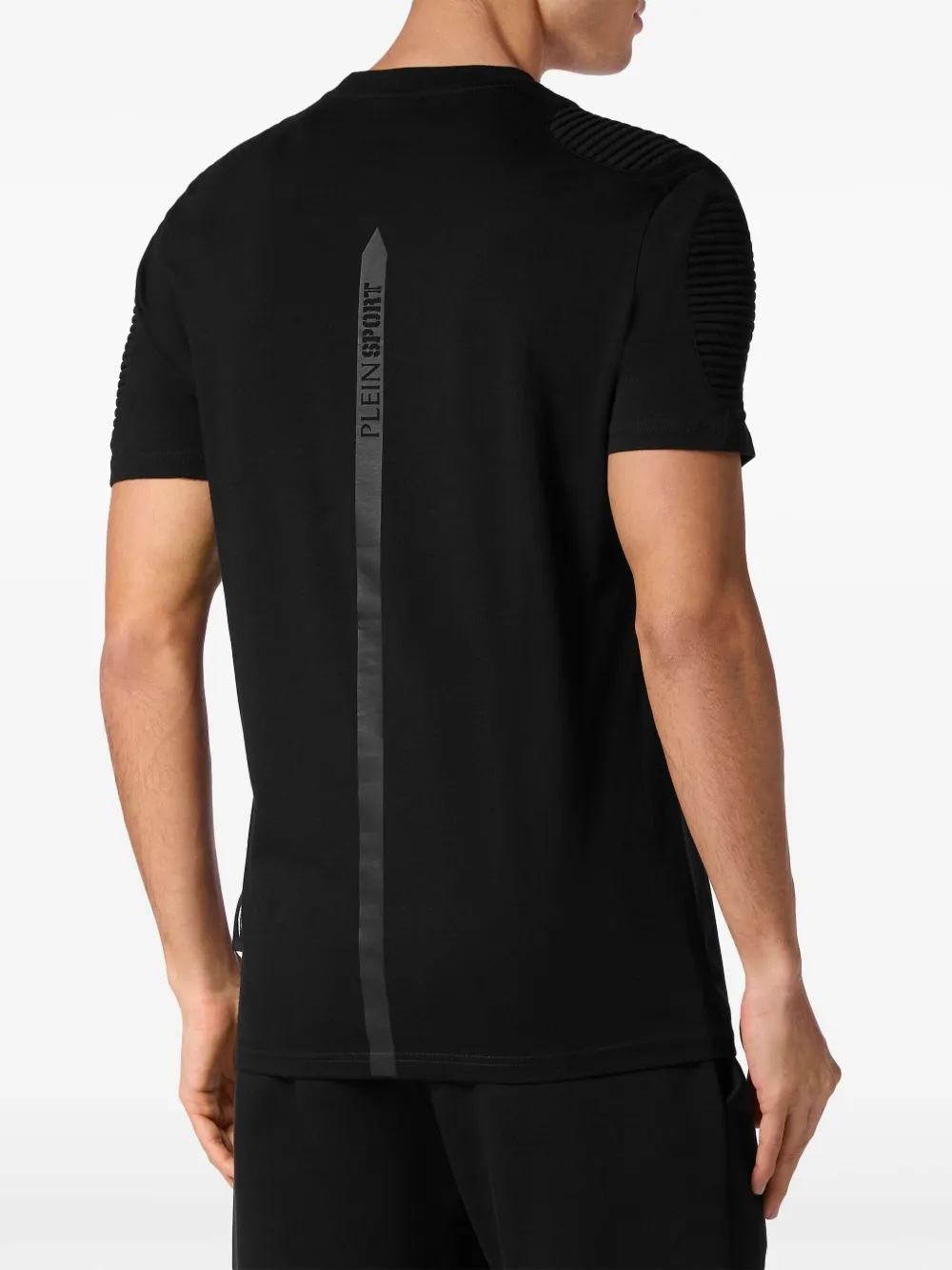Plein Sport T-shirt met logopatch Zwart
